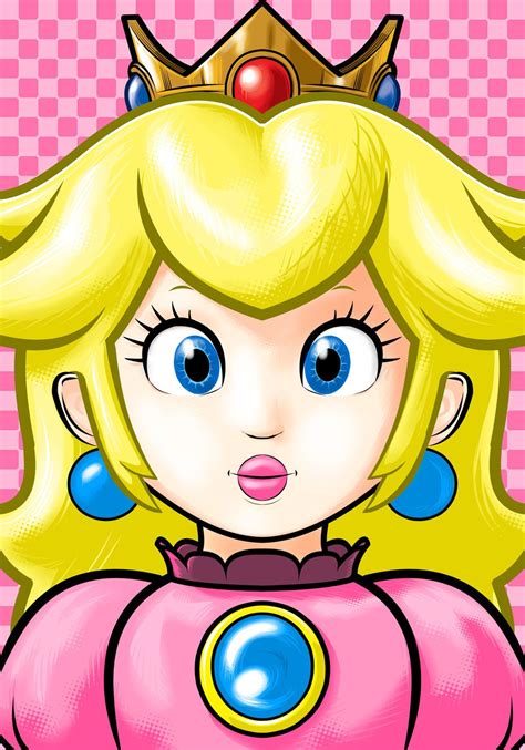 princess peach drawing